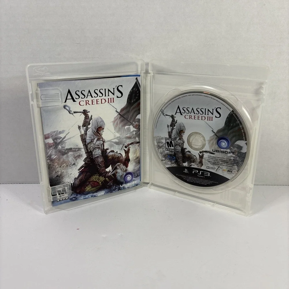 Assassins Creed III Sony PS3 PlayStation 3 Game 4 Exclusive Missions Ubisoft 3D